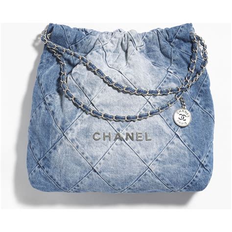 chanel 22 mini handbag denim|chanel denim shopping tote.